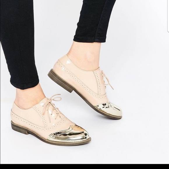 metallic brogues